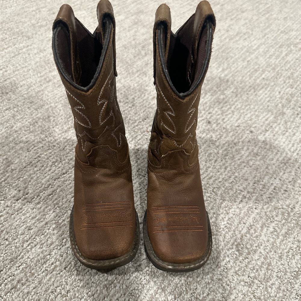 Brown toddler cowboy boots